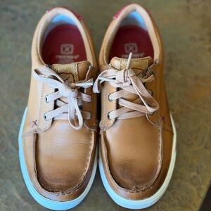 Twisted X Tan Leather Sneakers